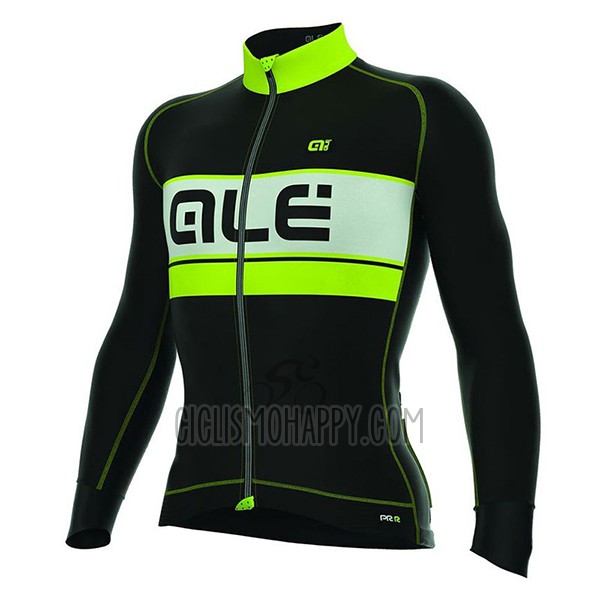 ALE Cycling Jersey Bib Tight 2017 Men Long Sleeve Bering Yellow and Black