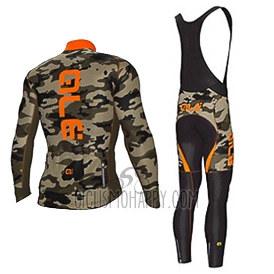 ALE Cycling Jersey Bib Tight 2017 Men Long Sleeve Camouflage