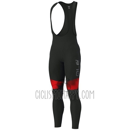 ALE Cycling Jersey Bib Tight 2019 Men Long Sleeve Pulse Red Black