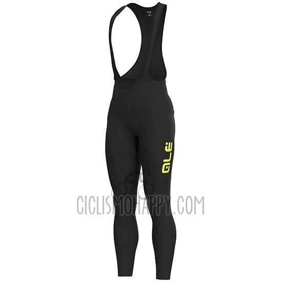 ALE Cycling Jersey Bib Tight 2019 Men Long Sleeve Slide Yellow Black