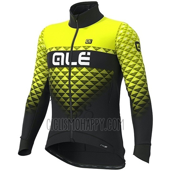 ALE Cycling Jersey Bib Tight 2019 Men Long Sleeve Summit Yellow Black