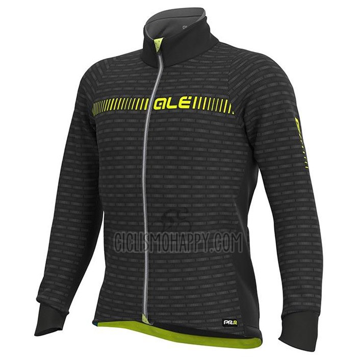 ALE Cycling Jersey Bib Tight 2020 Men Long Sleeve Black Yellow