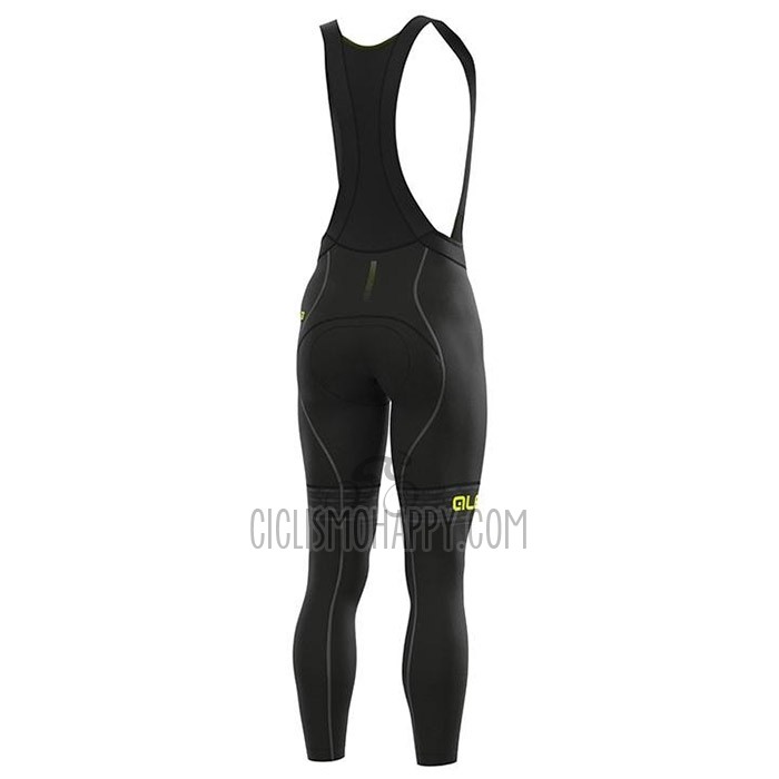 ALE Cycling Jersey Bib Tight 2020 Men Long Sleeve Black Yellow