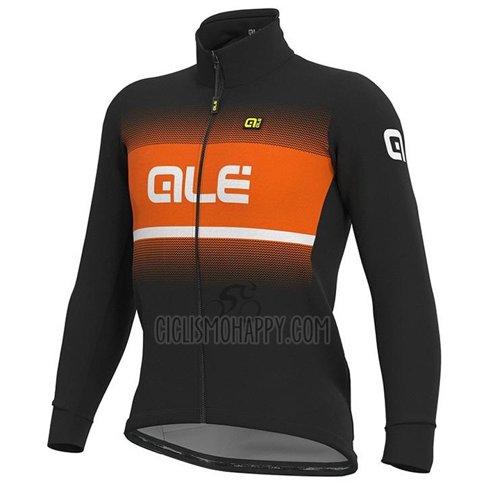ALE Cycling Jersey Bib Tight 2020 Men Long Sleeve Orange Black