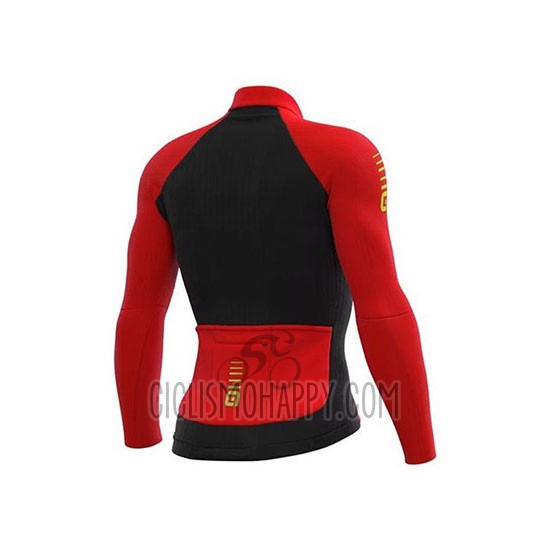 ALE Cycling Jersey Bib Tight 2020 Men Long Sleeve Red Black