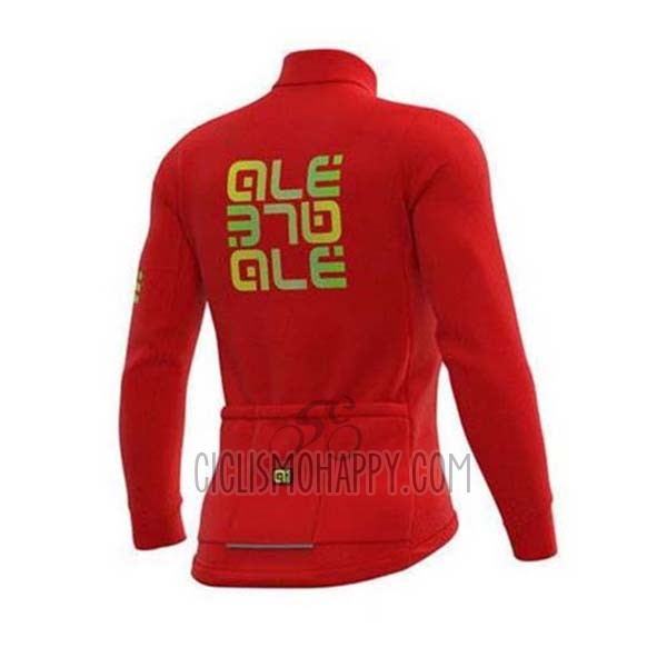 ALE Cycling Jersey Bib Tight 2020 Men Long Sleeve Red Yellow