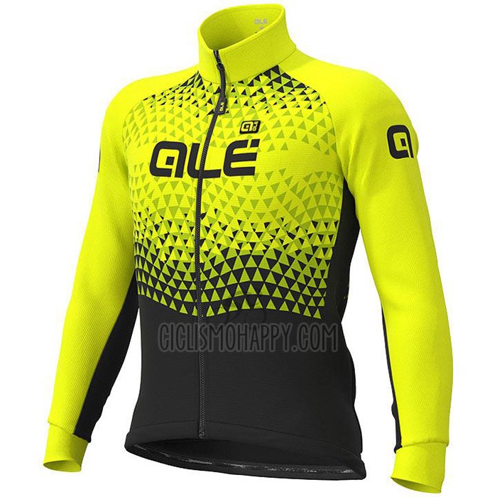 ALE Cycling Jersey Bib Tight 2020 Men Long Sleeve Yellow