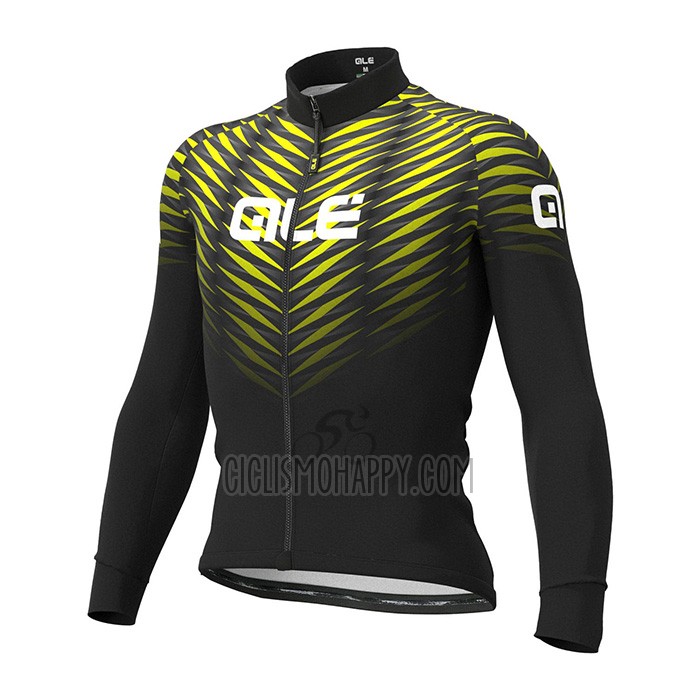 ALE Cycling Jersey Bib Tight 2021 Men Long Sleeve Black