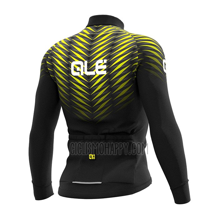 ALE Cycling Jersey Bib Tight 2021 Men Long Sleeve Black
