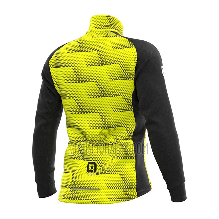 ALE Cycling Jersey Bib Tight 2021 Men Long Sleeve Black Yellow