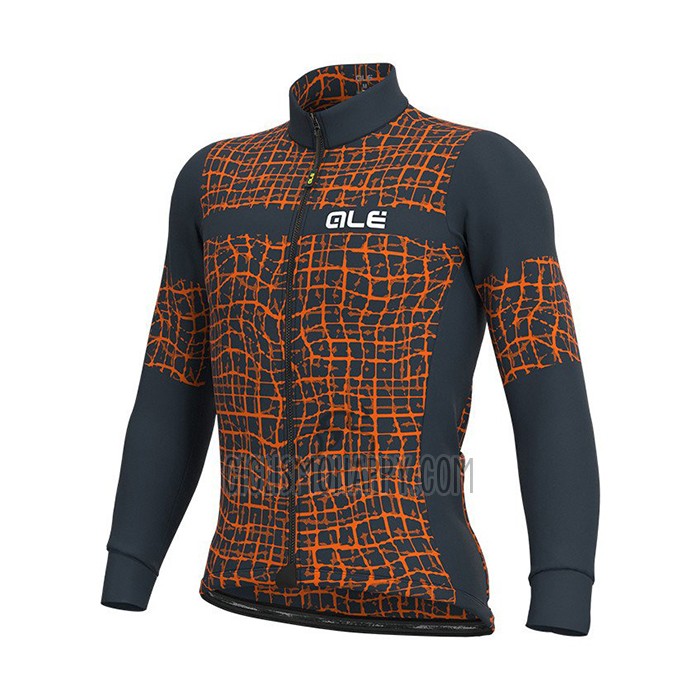 ALE Cycling Jersey Bib Tight 2021 Men Long Sleeve Marron