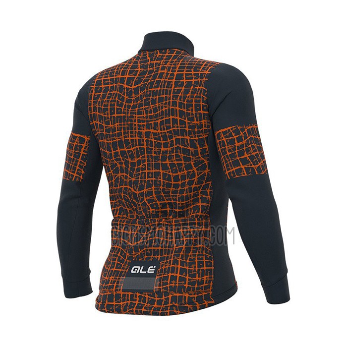 ALE Cycling Jersey Bib Tight 2021 Men Long Sleeve Marron