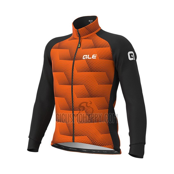 ALE Cycling Jersey Bib Tight 2021 Men Long Sleeve Orange
