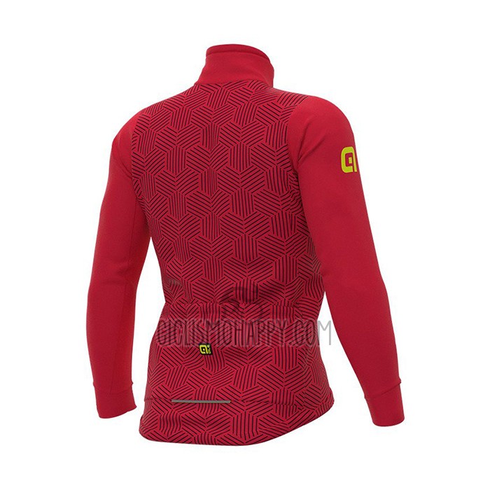 ALE Cycling Jersey Bib Tight 2021 Men Long Sleeve Red