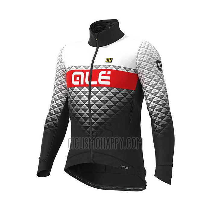 ALE Cycling Jersey Bib Tight 2021 Men Long Sleeve White Black Red