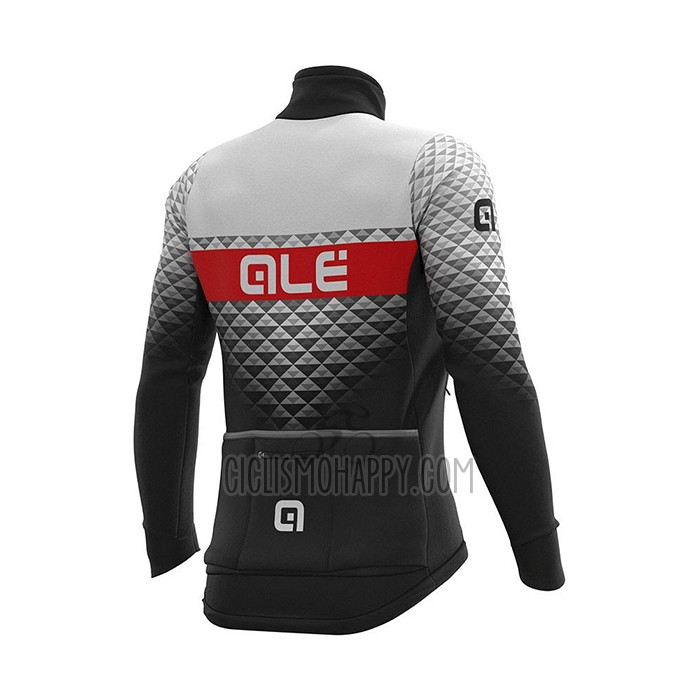 ALE Cycling Jersey Bib Tight 2021 Men Long Sleeve White Black Red