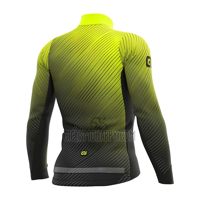 ALE Cycling Jersey Bib Tight 2021 Men Long Sleeve Yellow