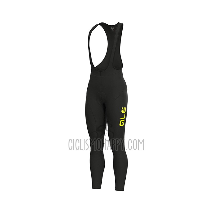 ALE Cycling Jersey Bib Tight 2021 Men Long Sleeve Yellow