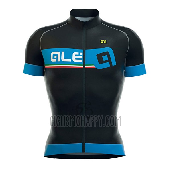 ALE Formula 1.0 Adriatico Cycling Jersey Bib Short 2017 Men Short Sleeve Blue and Black