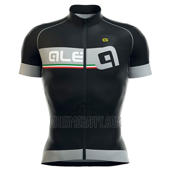 ALE Formula 1.0 Adriatico Cycling Jersey Bib Short 2017 Men Short Sleeve Gray and Black