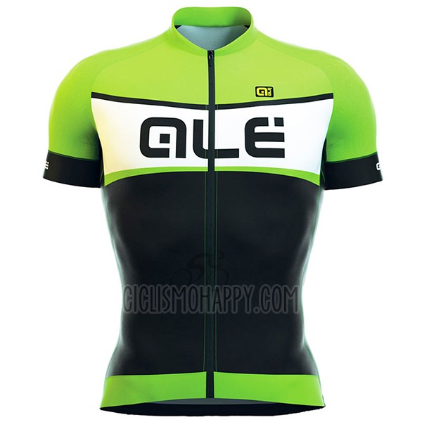 ALE Formula 1.0 Sprinter Cycling Jersey Bib Short 2017 Men Short Sleeve Green and Black