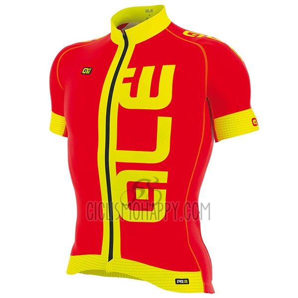 ALE Graphics Prr Arcobaleno Cycling Jersey Bib Short 2017 Men Short Sleeve Red