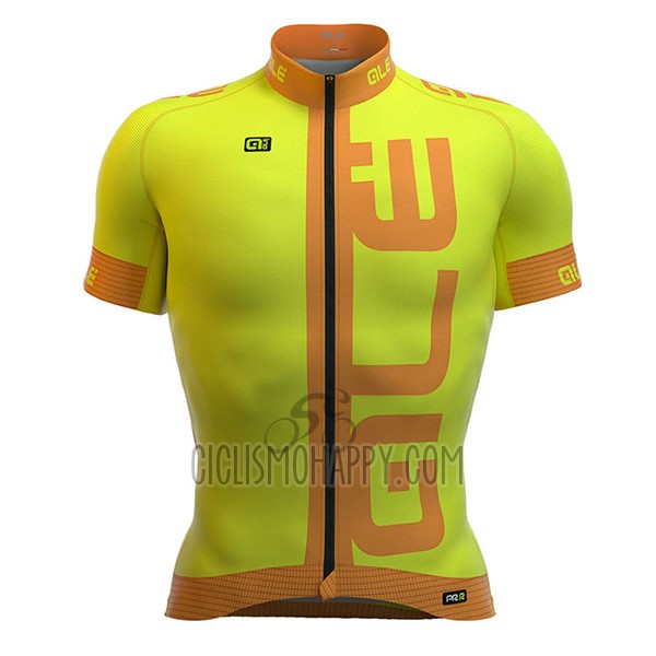 ALE Graphics Prr Arcobaleno Cycling Jersey Bib Short 2017 Men Short Sleeve Yellow