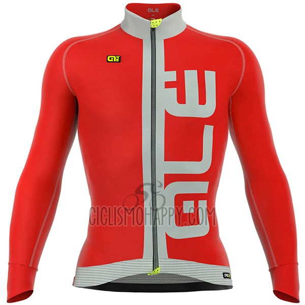 ALE Graphics Prr Arcobaleno Cycling Jersey Bib Tight 2017 Men Long Sleeve Red