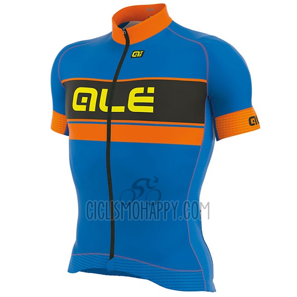 ALE Graphics Prr Bermuda Cycling Jersey Bib Short 2017 Men Short Sleeve Orange and Blue