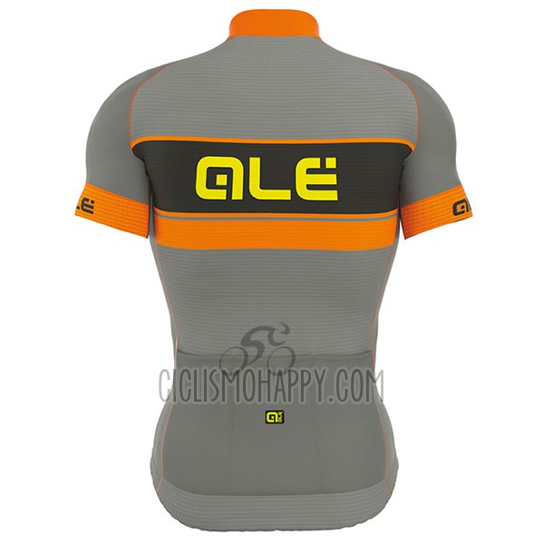 ALE Graphics Prr Bermuda Cycling Jersey Bib Short 2017 Men Short Sleeve Orange and Yellow