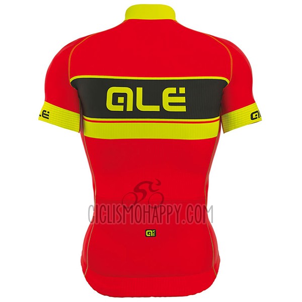 ALE Graphics Prr Bermuda Cycling Jersey Bib Short 2017 Men Short Sleeve Red and Yellow
