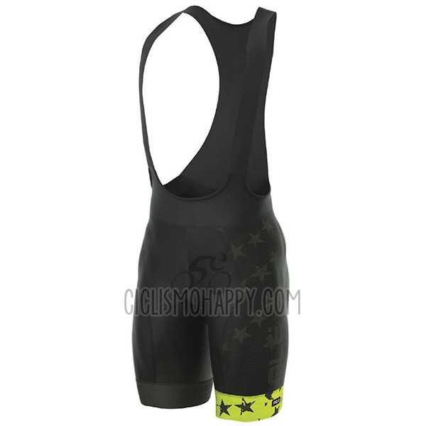 ALE Graphics Prr Star Cycling Jersey Bib Short 2017 Men Short Sleeve Yellow