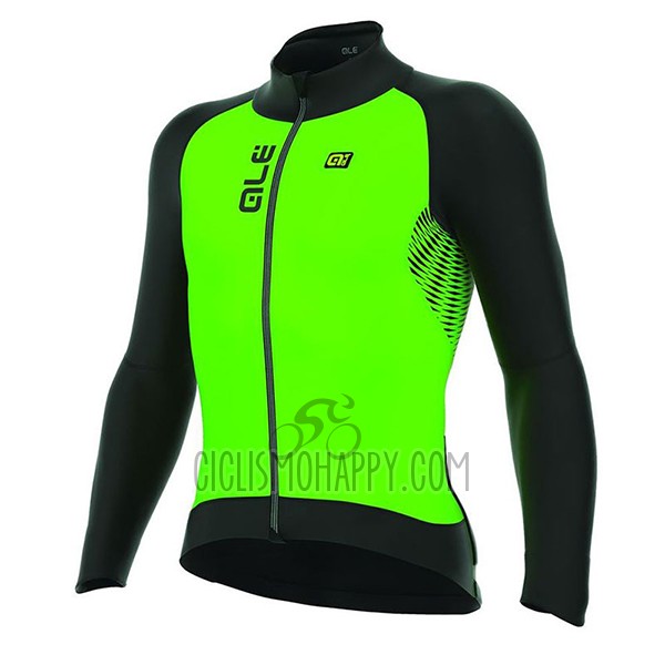 ALE Nordik Cycling Jersey Bib Tight 2017 Men Long Sleeve Green