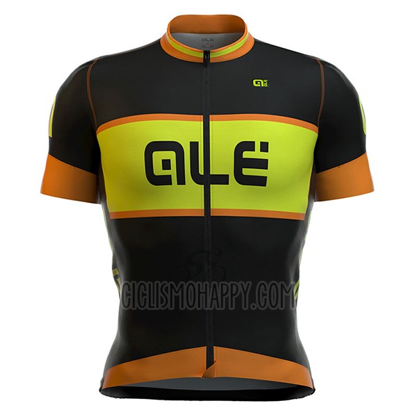 ALE R-ev1 Master Cycling Jersey Bib Short 2017 Men Short Sleeve Orange
