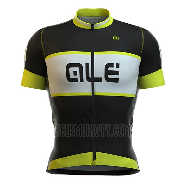 ALE R-ev1 Master Cycling Jersey Bib Short 2017 Men Short Sleeve Yellow