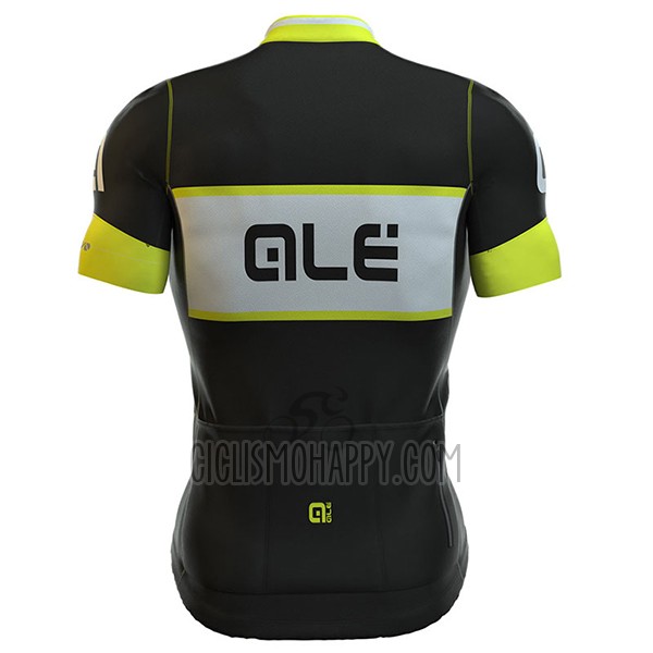 ALE R-ev1 Master Cycling Jersey Bib Short 2017 Men Short Sleeve Yellow