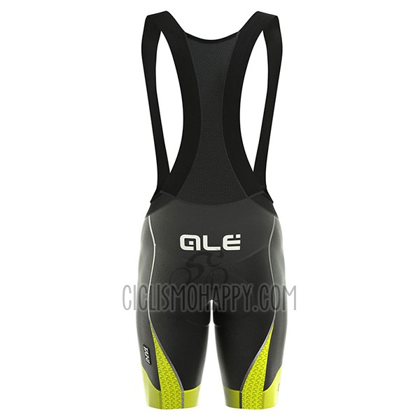 ALE R-ev1 Master Cycling Jersey Bib Short 2017 Men Short Sleeve Yellow