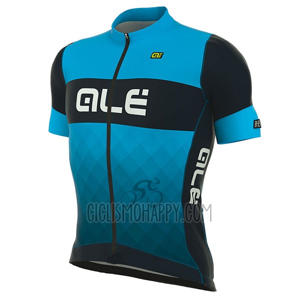 ALE R-ev1 Rumbles Cycling Jersey Bib Short 2017 Men Short Sleeve Blue