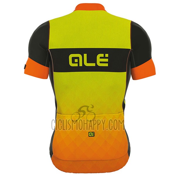 ALE R-ev1 Rumbles Cycling Jersey Bib Short 2017 Men Short Sleeve Yellow