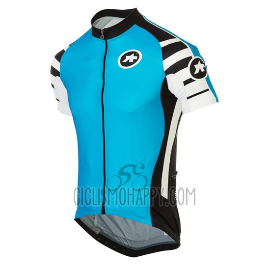 Assos Cycling Jersey Bib Short 2016 Men Short Sleeve Black and Blue