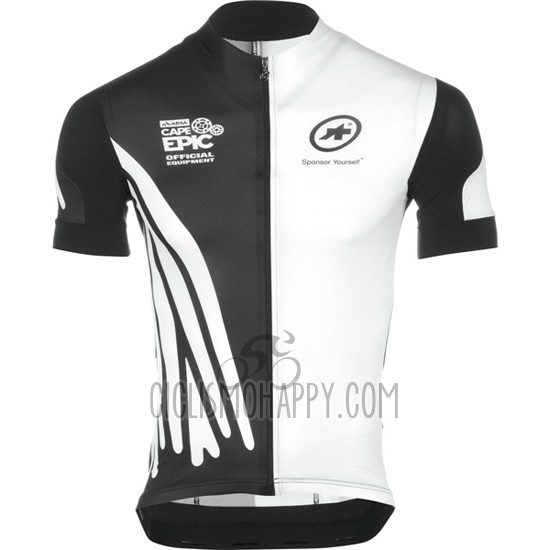 Assos Cycling Jersey Bib Short 2016 Men Short Sleeve White and Black