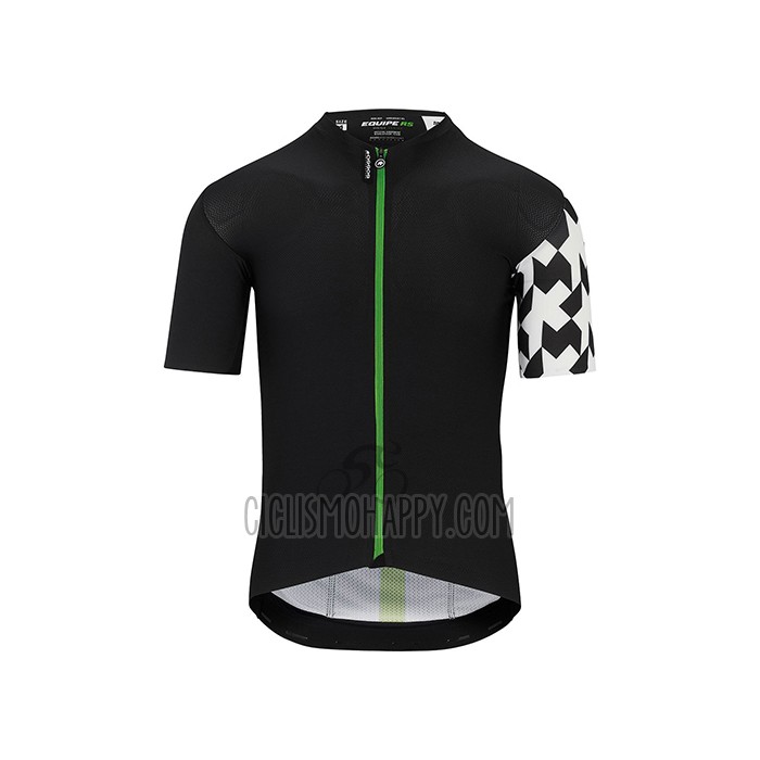 Assos Cycling Jersey Bib Short 2021 Men Short Sleeve Black White Green
