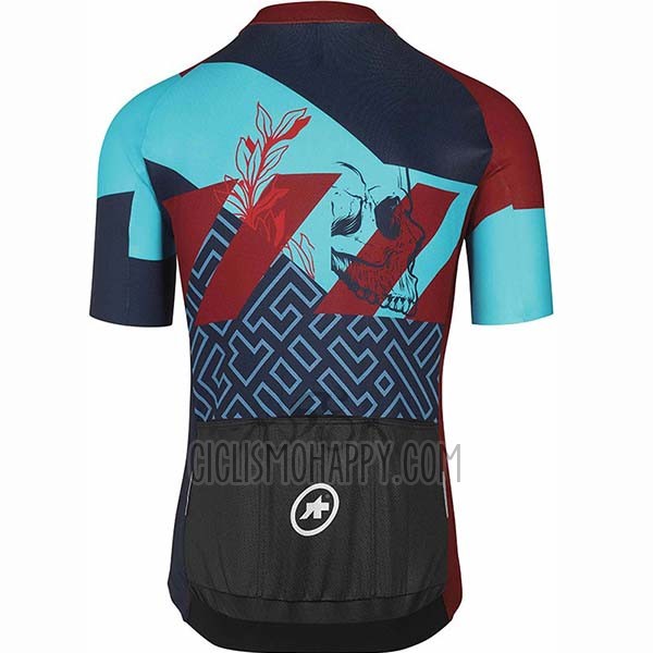 Assos Fastlane Wyndymilla Cycling Jersey Bib Short 2020 Men Short Sleeve Red Blue