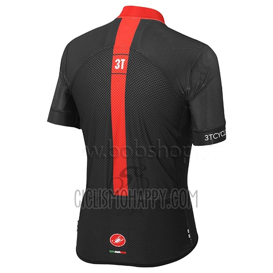 Castelli 3t Cycling Jersey Bib Short 2015 Men Short Sleeve Black and Red