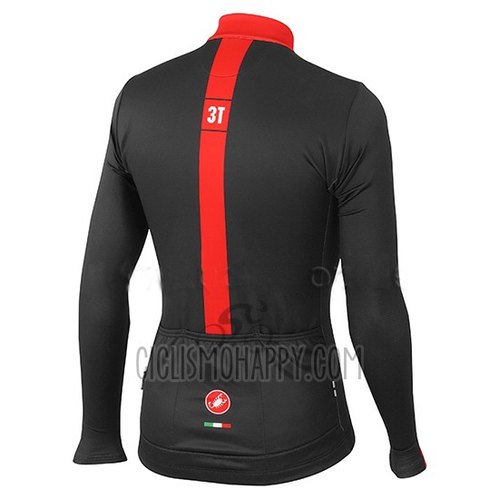 Castelli 3t Cycling Jersey Bib Tight 2015 Men Long Sleeve Black and Red