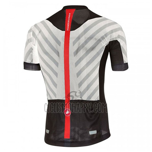 Castelli Aero Race Cycling Jersey Bib Short 2017 Men Short Sleeve White and Black