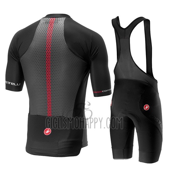 Castelli Aero Race Cycling Jersey Bib Short 2019 Men Short Sleeve Black