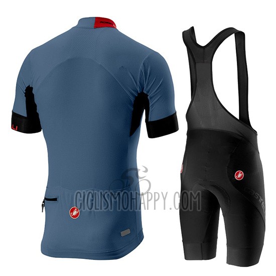 Castelli Aero Race Cycling Jersey Bib Short 2019 Men Short Sleeve Blue