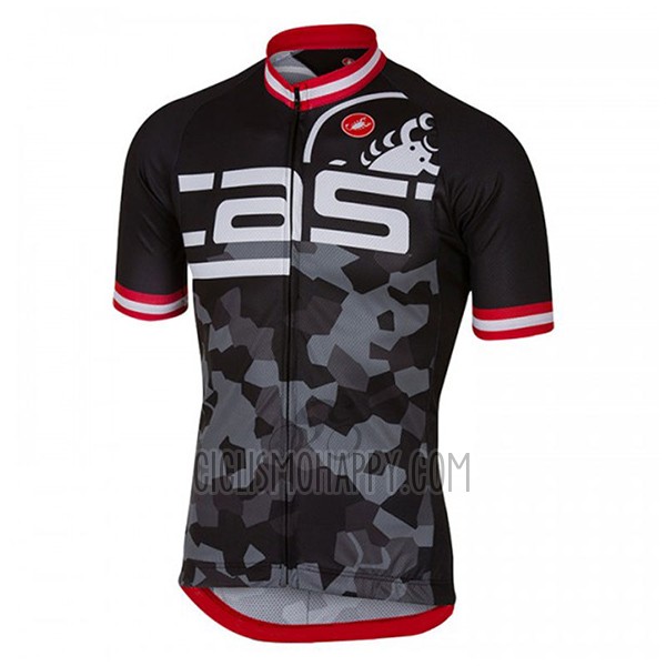 Castelli Attacco Cycling Jersey Bib Short 2017 Men Short Sleeve Black