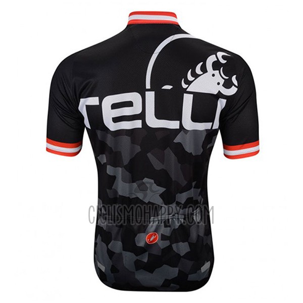 Castelli Attacco Cycling Jersey Bib Short 2017 Men Short Sleeve Black